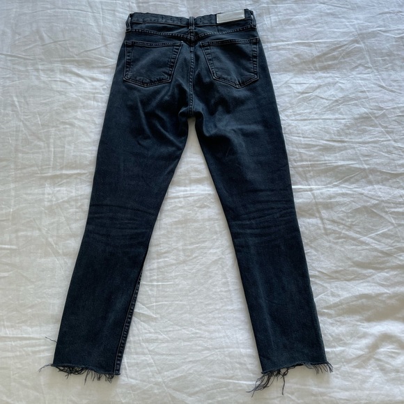 RE/DONE Originals High Rise Ankle Crop with Stretch Jeans - Picture 3 of 9
